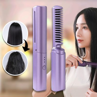 Piastra per capelli ricaricabile 2 in 1 + pettine | MINIGLAM