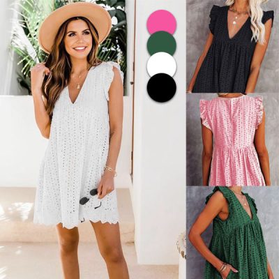 Abito estivo in pizzo ampio | BELLACHIC