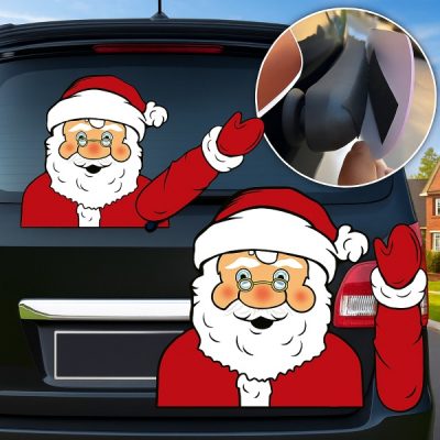 Adesivo di Babbo Natale per tergicristallo posteriore dell'auto  | SANTAWIPER