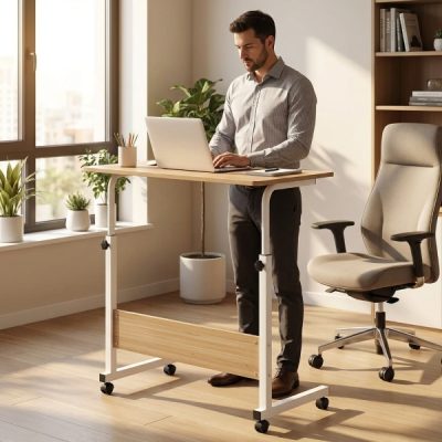 Tavolo portatile regolabile in altezza su ruote (71-90 cm) | EVOSTUL